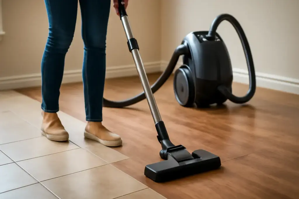 Piastrelle e parquet: come usare l’aspirapolvere senza danneggiarli